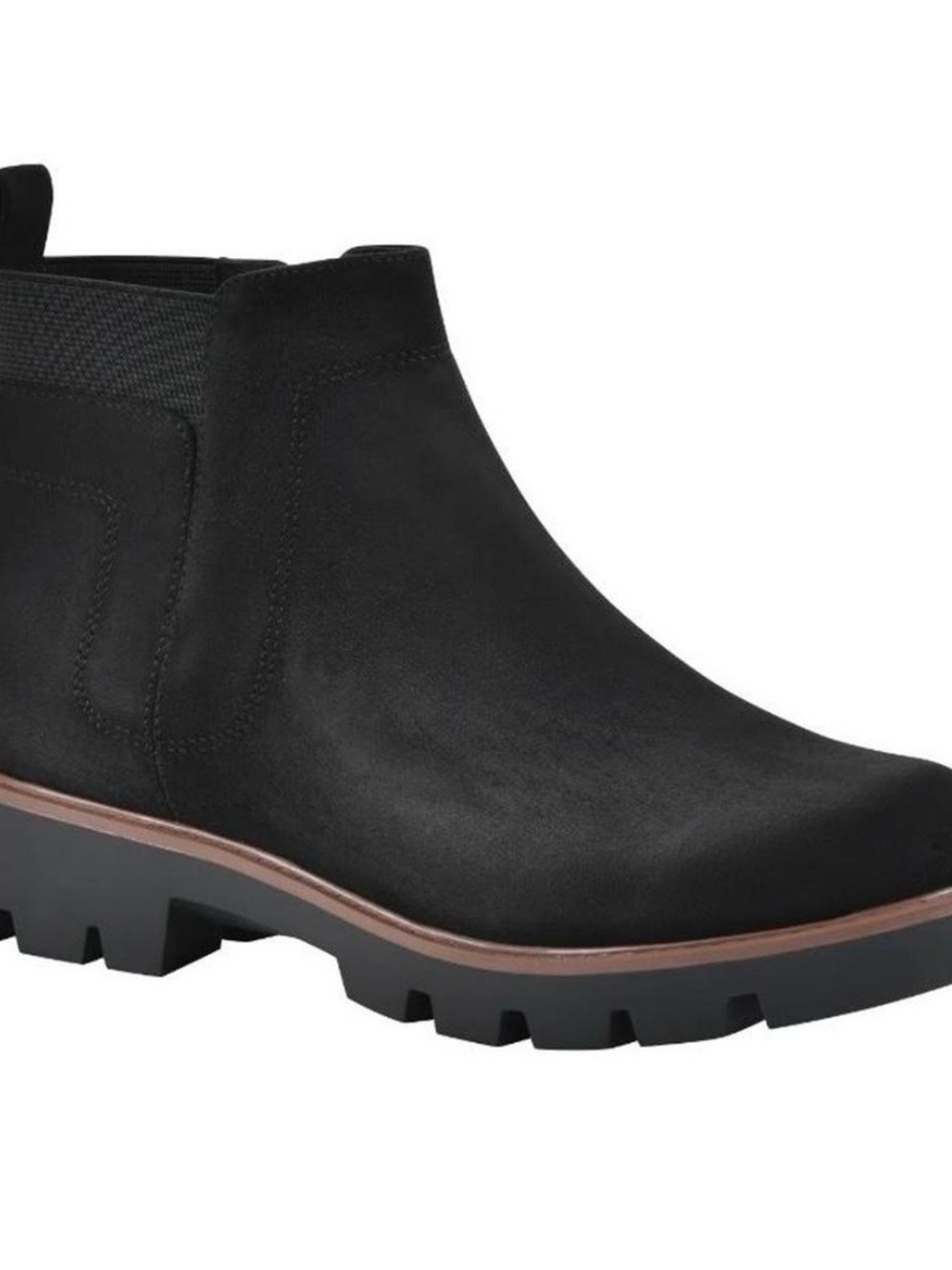 Size 11W-Mountain Sole Women's Chelsea Boots-Black New